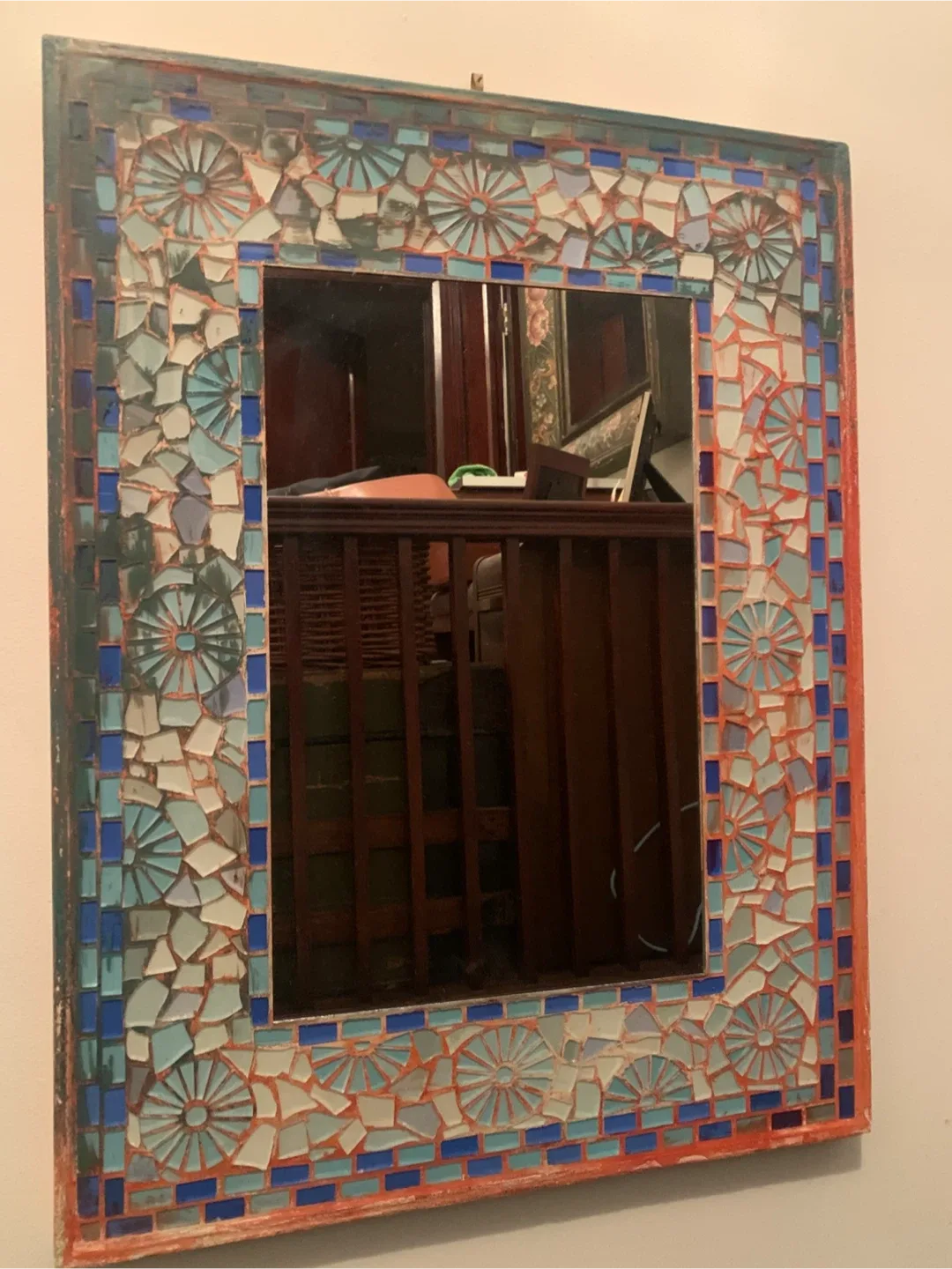 Mosaic Tile Framed Mirror