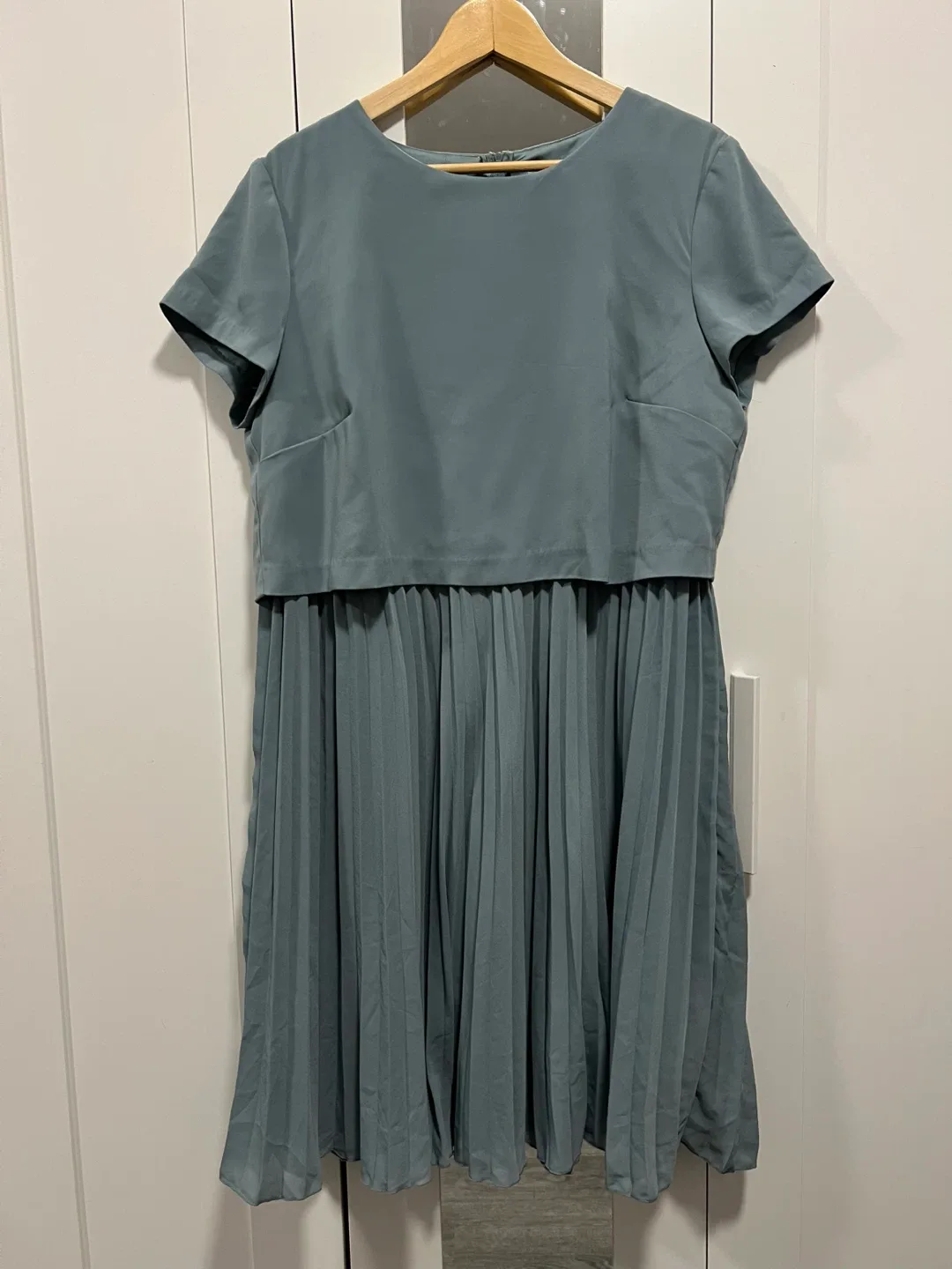 Pleated Turquoise Dress