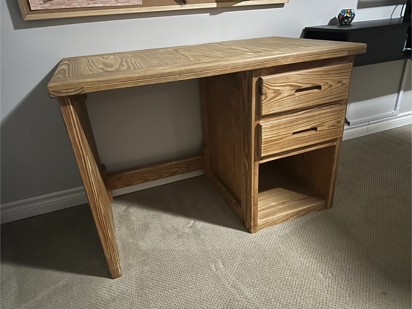 Crate Design Wooden Desk with Drawers
