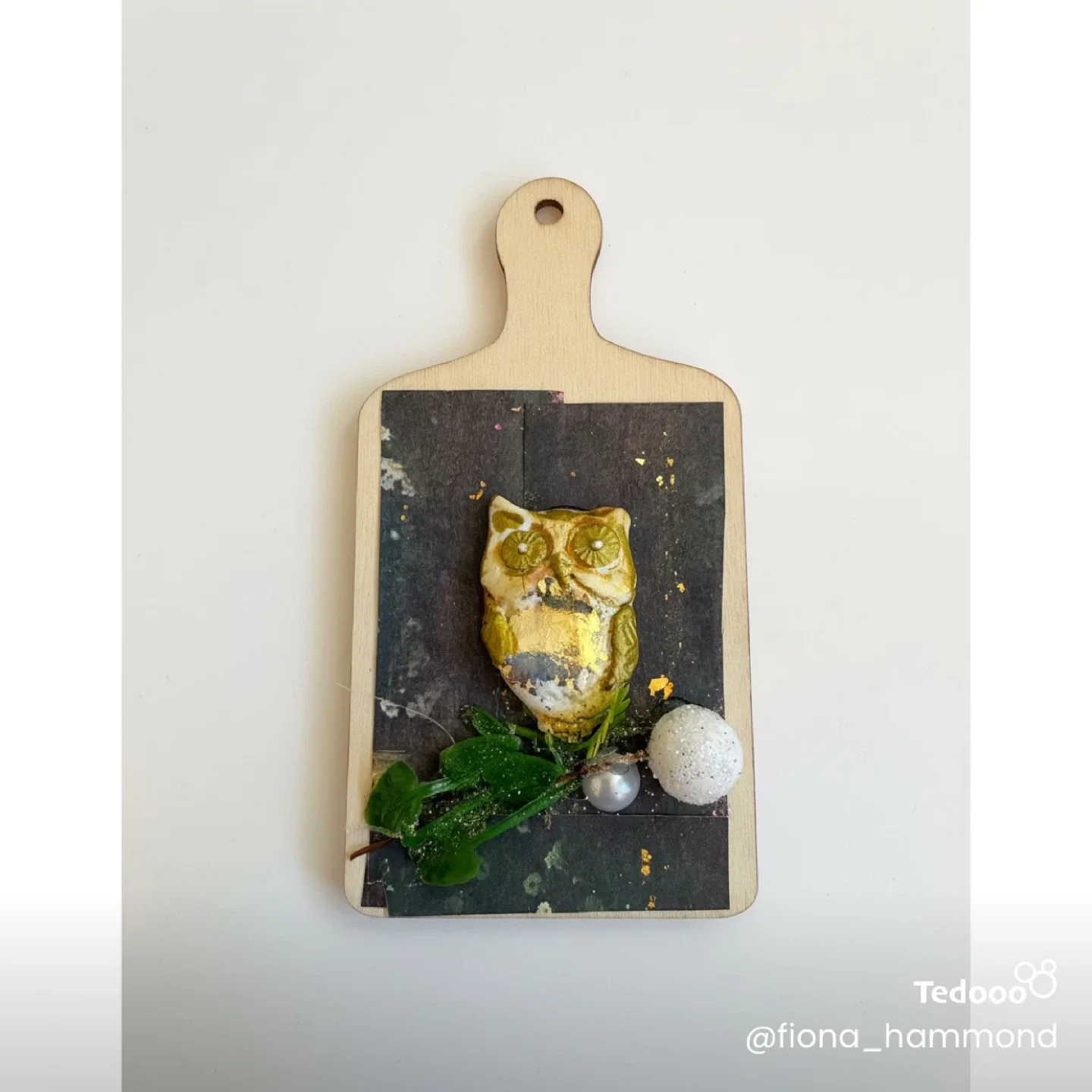 Handmade Owl Decor on Wood