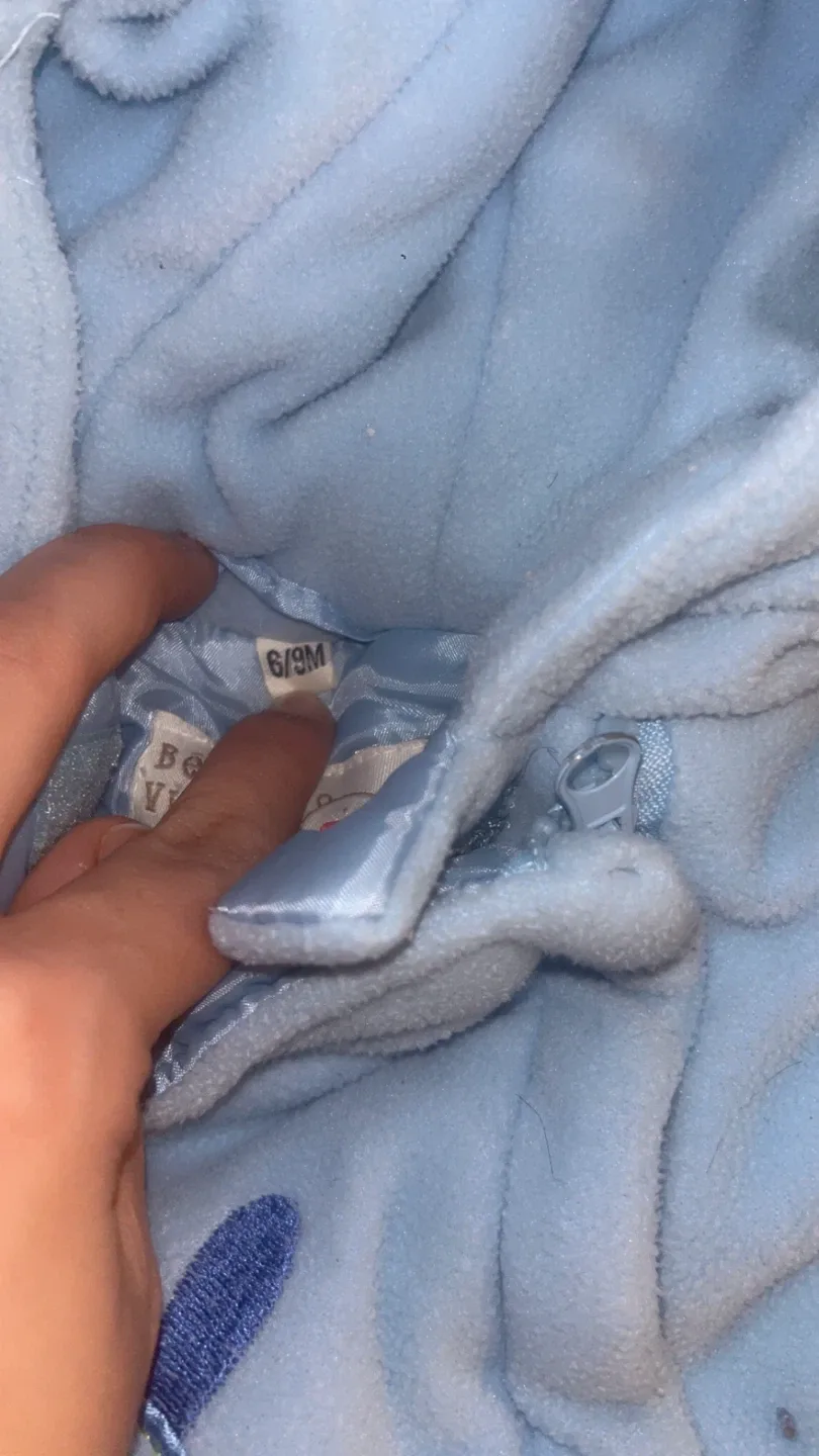 Baby B'gosh Blue Bunny Snowsuit 6/9M image indicator(2)