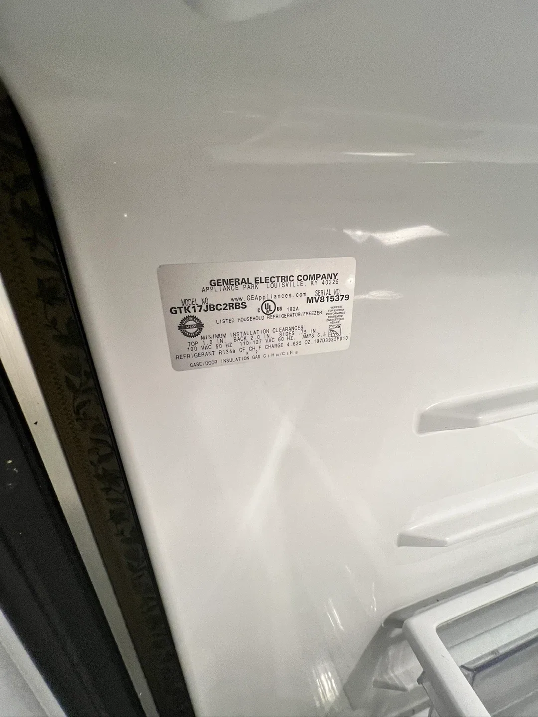 General Electric Refrigerator GTK17JBC2BS image indicator(2)