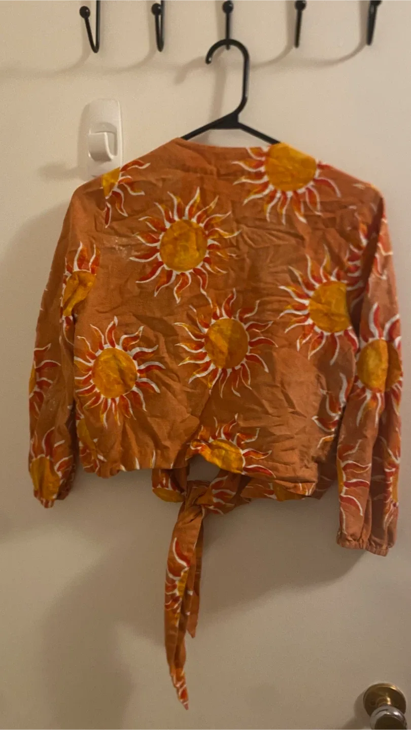 Orange Sun Print Coverup image indicator(2)