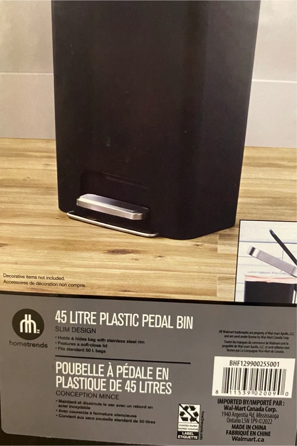 hometrends 45 Litre Plastic Pedal Bin image indicator(2)