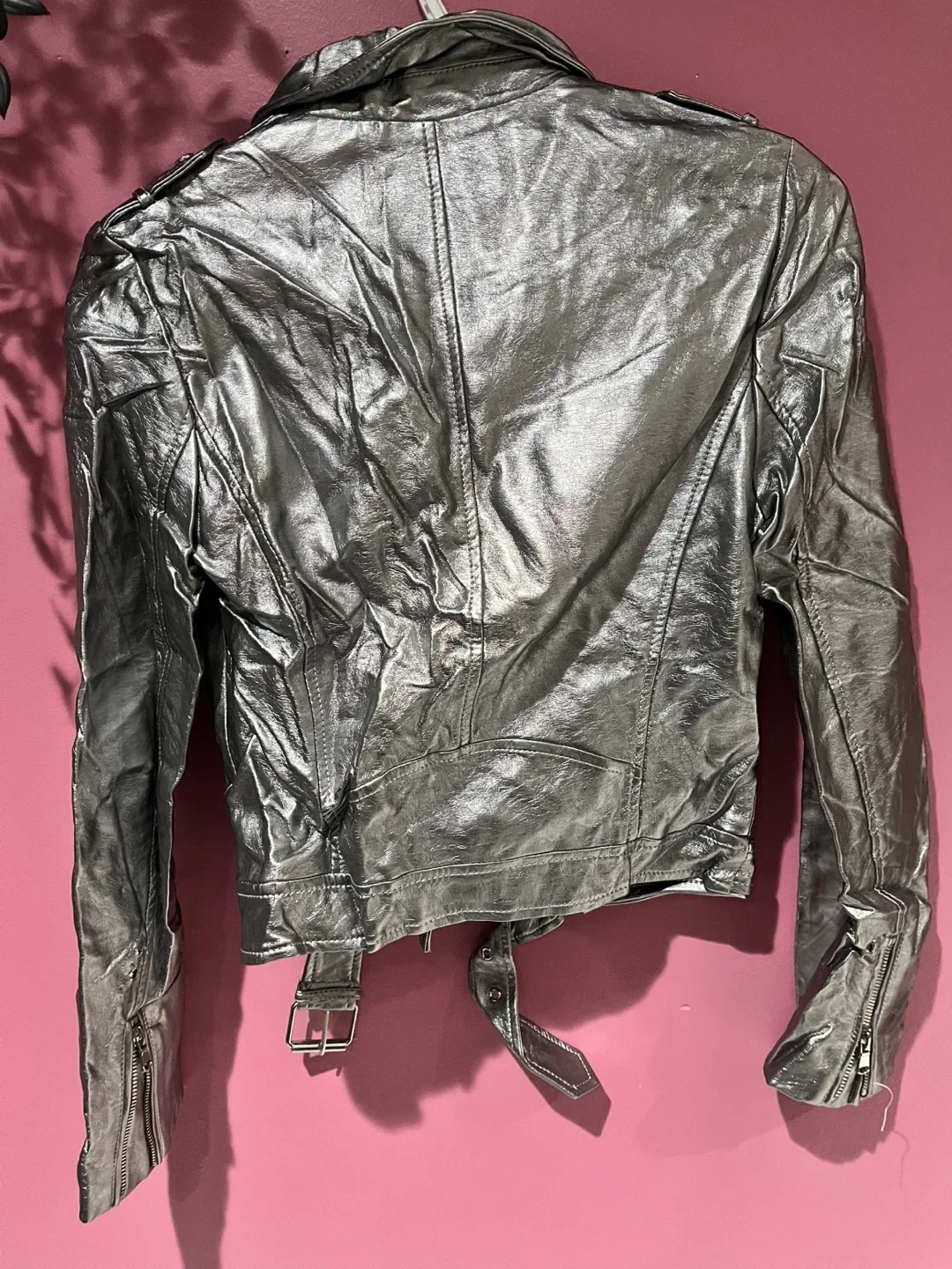Zara Trafaluc Silver Biker Jacket image indicator(2)