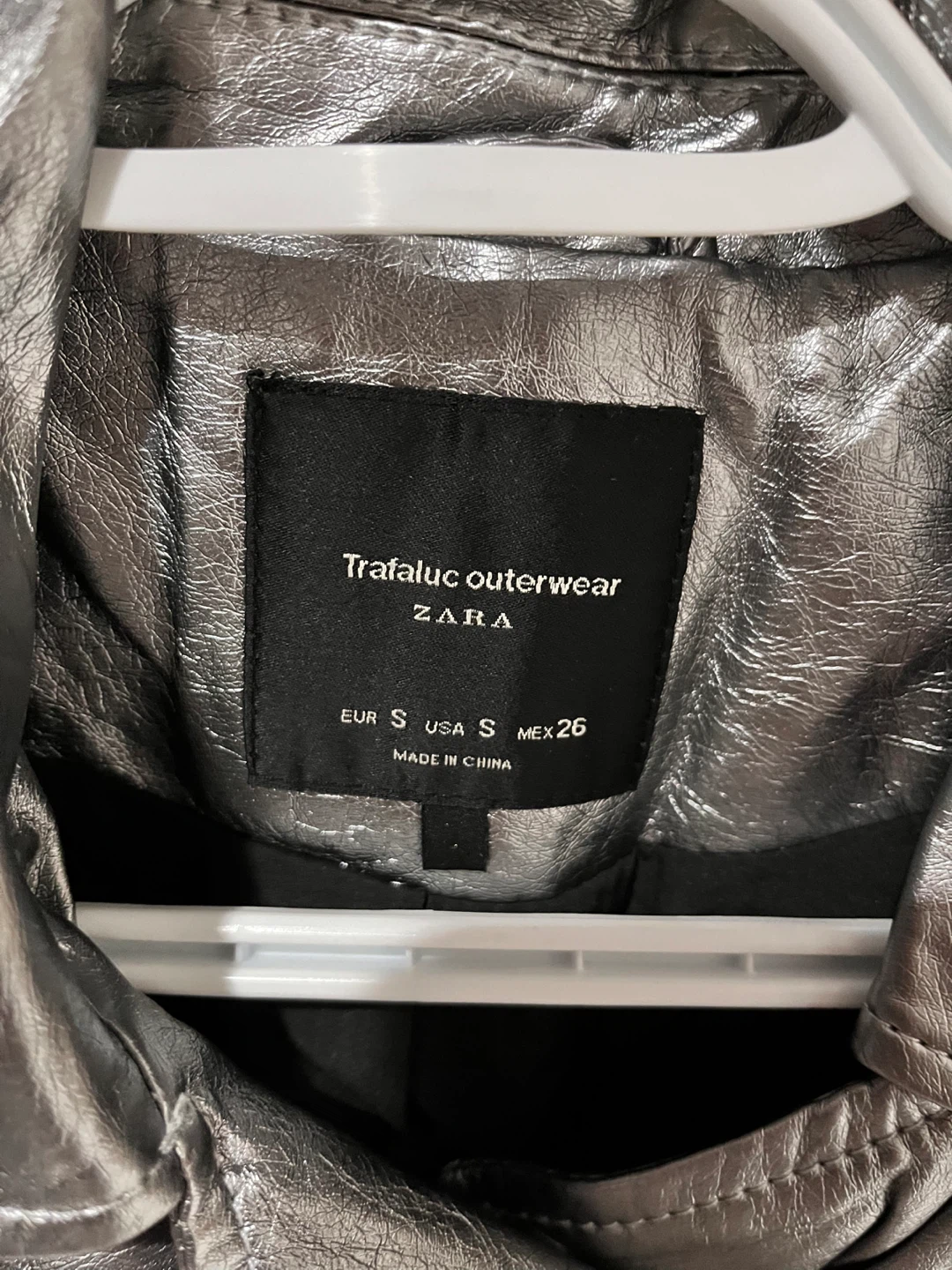 Zara Trafaluc Silver Biker Jacket - photo 3
