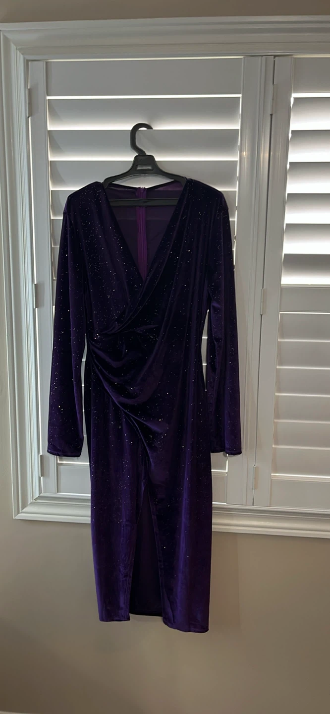 Purple Velvet Dress