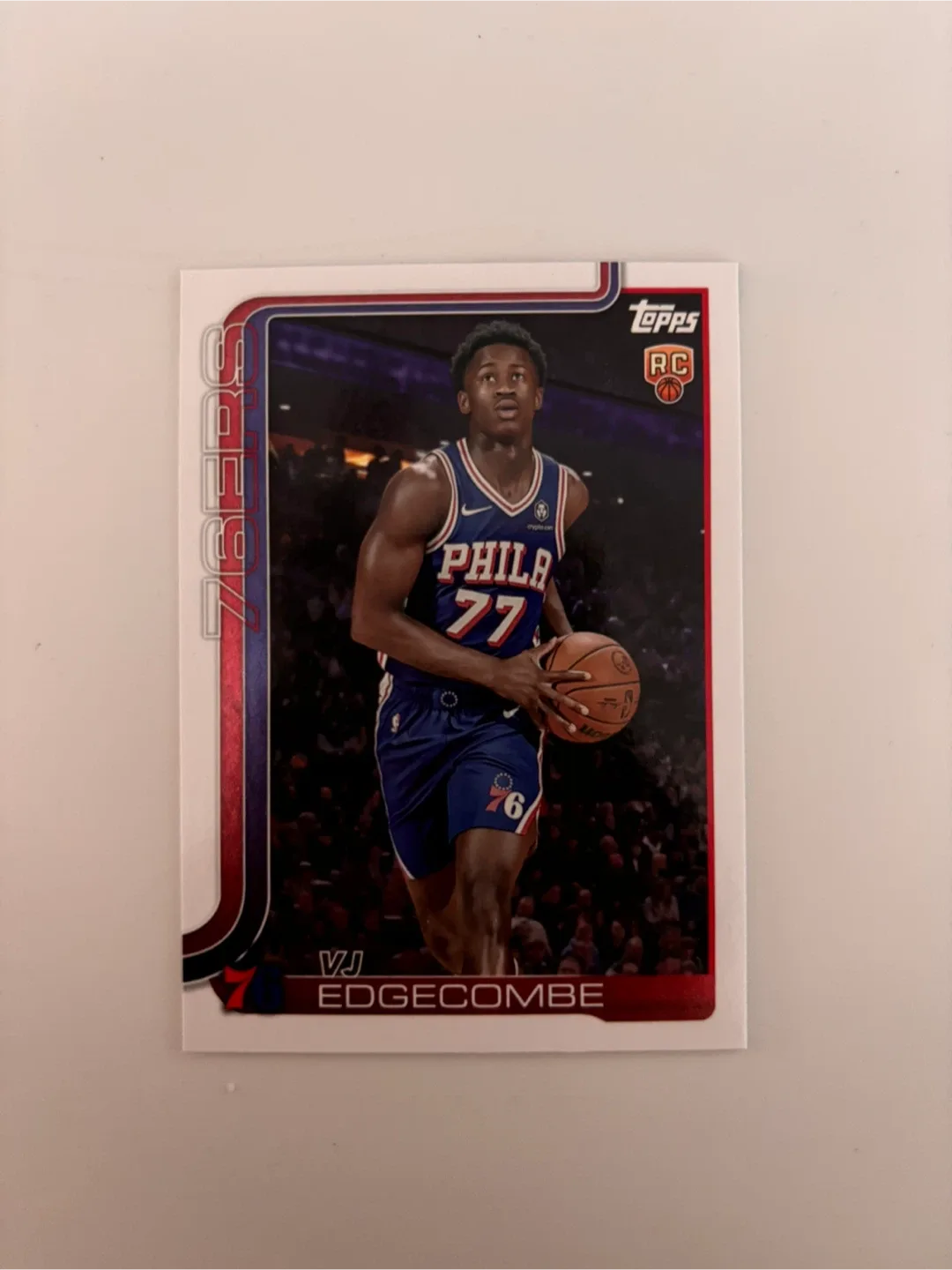 VJ Edgecombe Topps RC Basketball Card