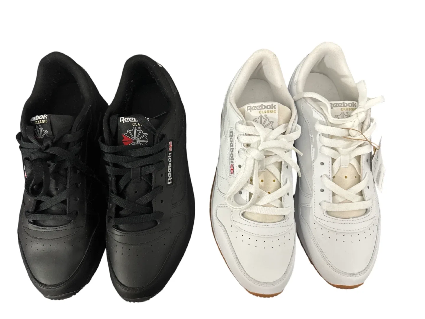 Reebok Classic Leather Shoes - Black & White thumbnail