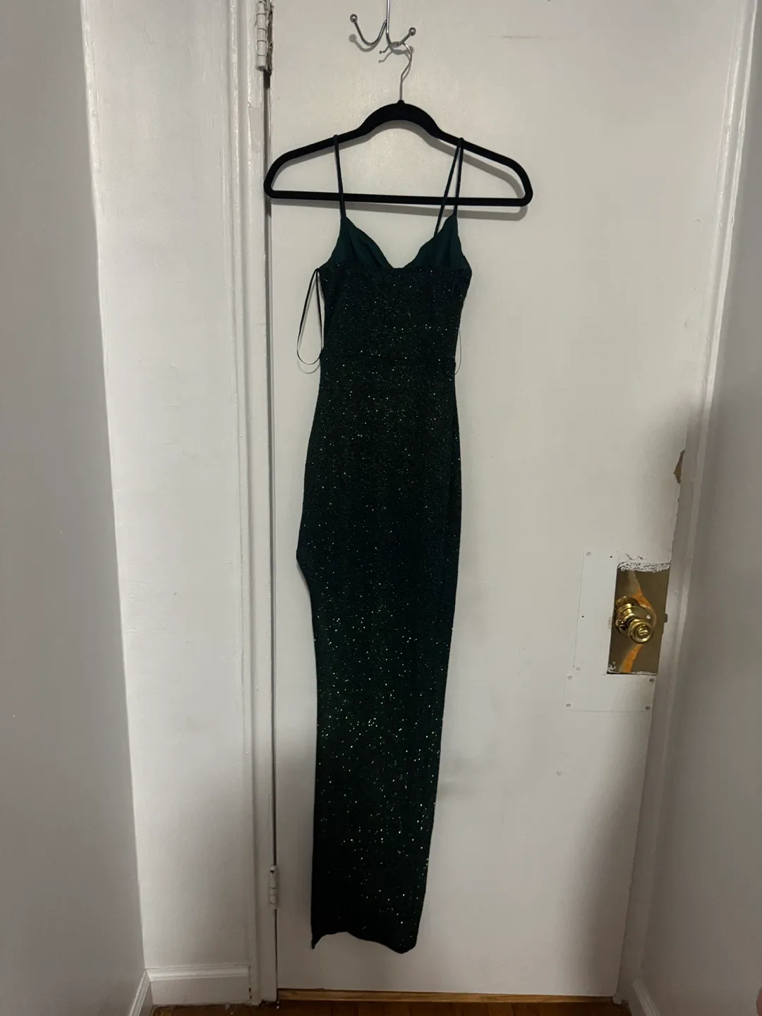 Green Glittery Evening Dress image indicator(2)
