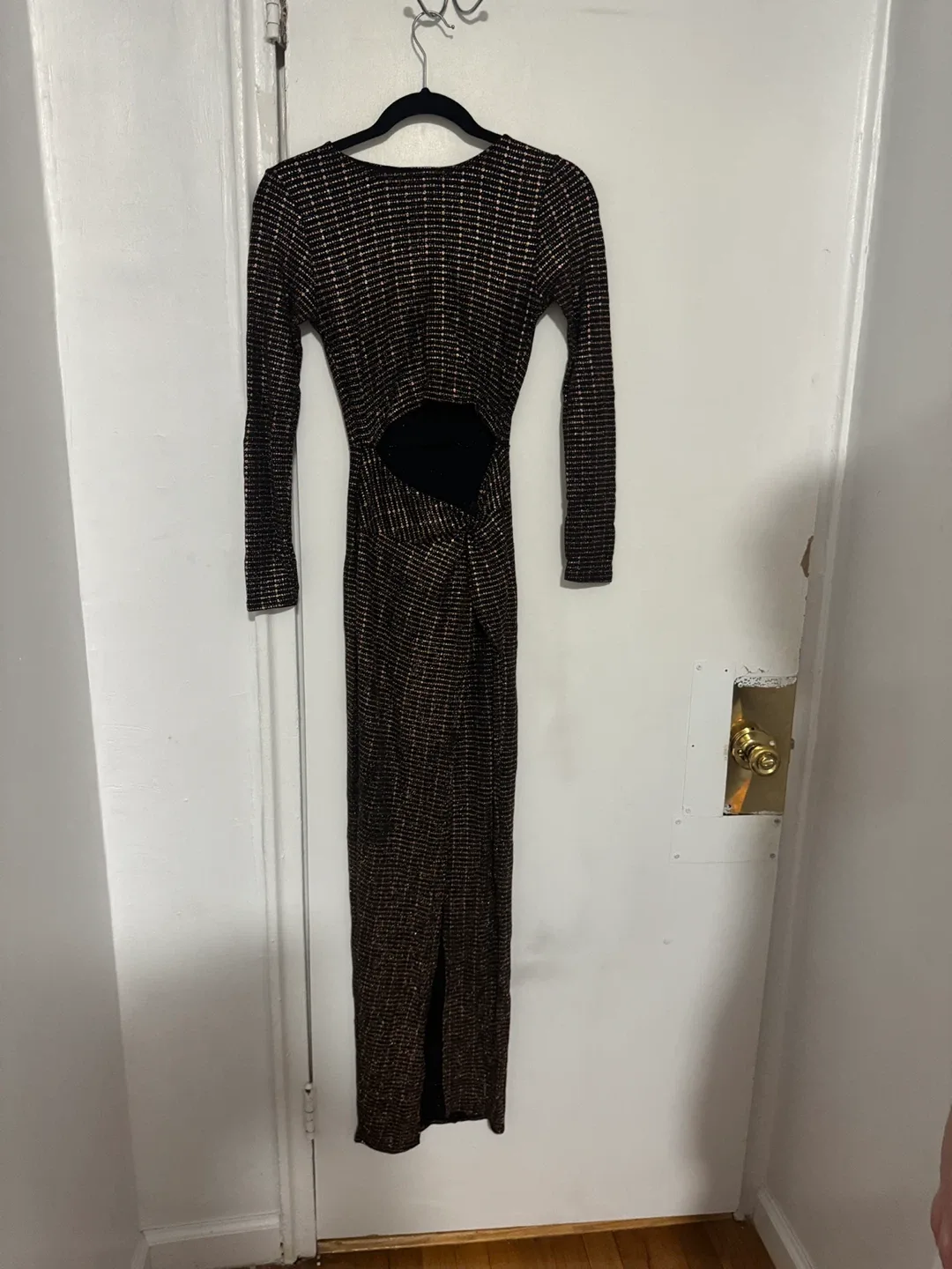 Black & Gold Maxi Dress