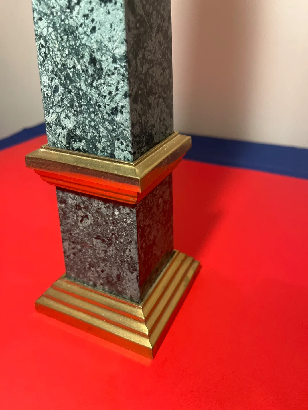 Vintage Marble Obelisk with Gold Trim image indicator(3)