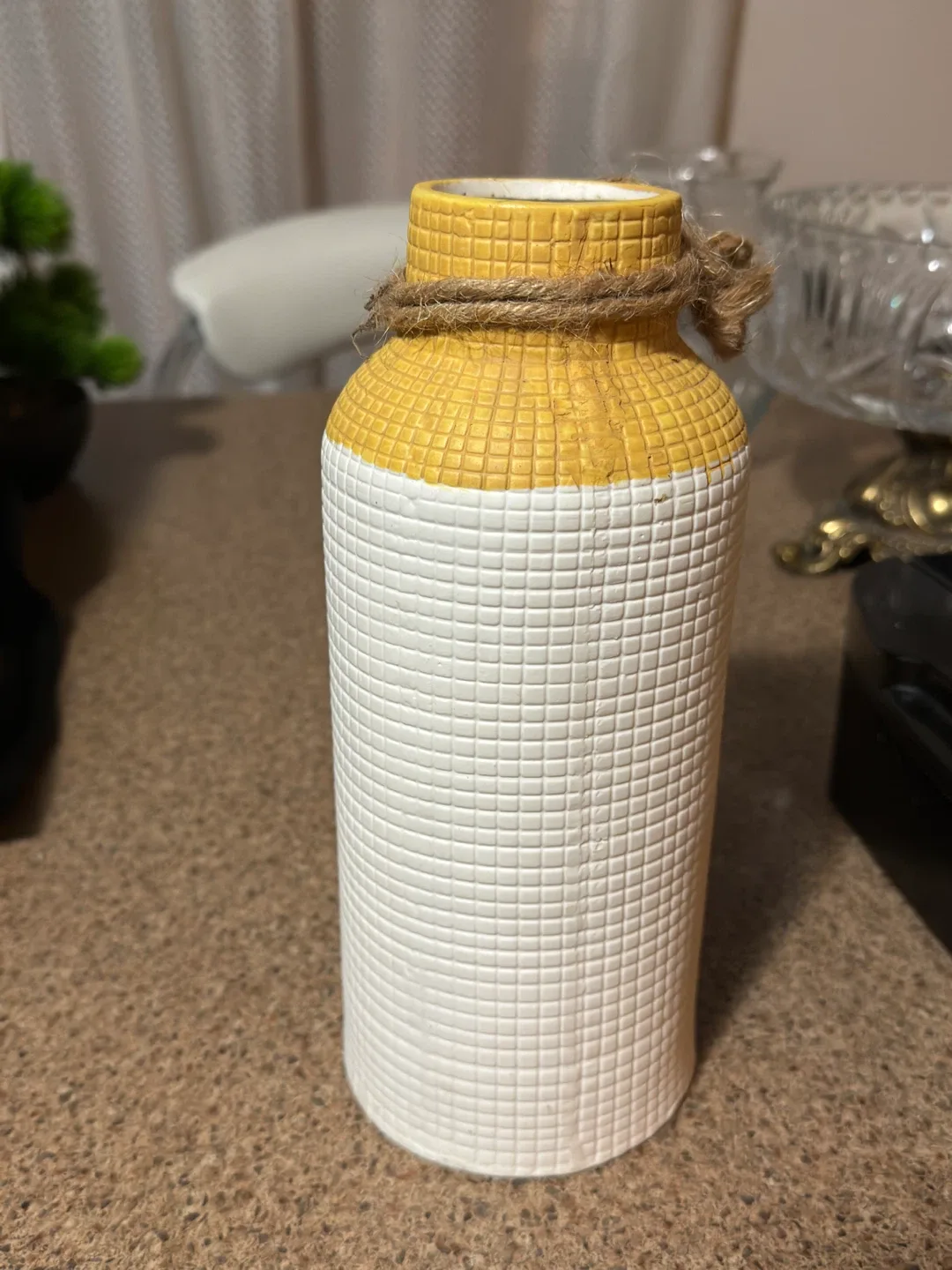 Decorative White and Yellow Vase image indicator(2)