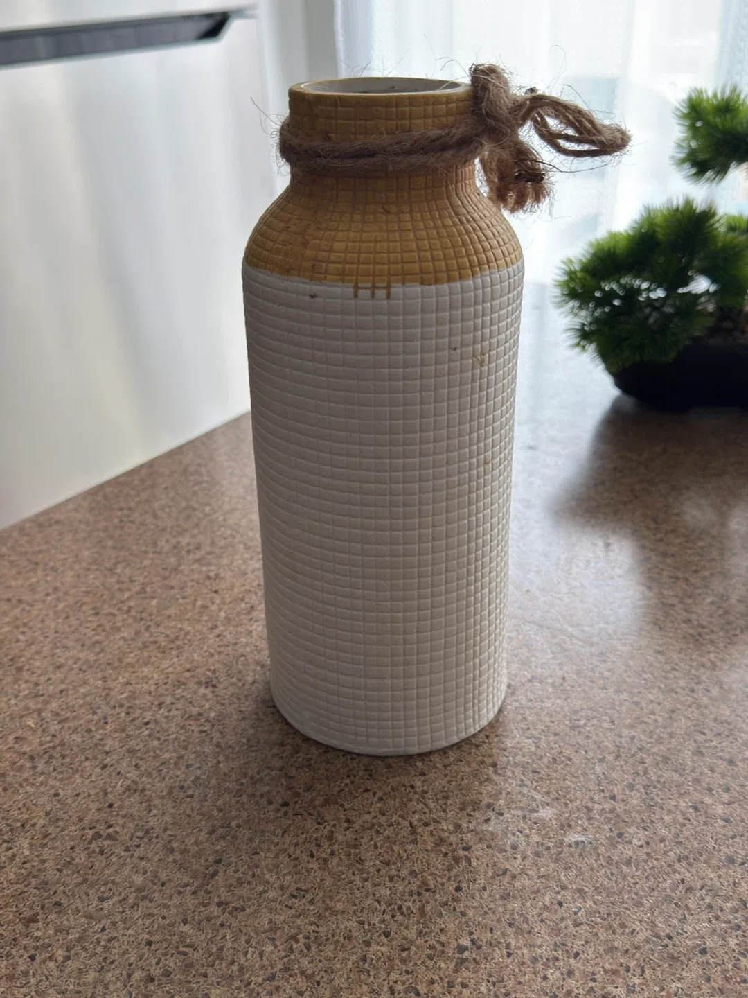 Decorative White and Yellow Vase image indicator(4)