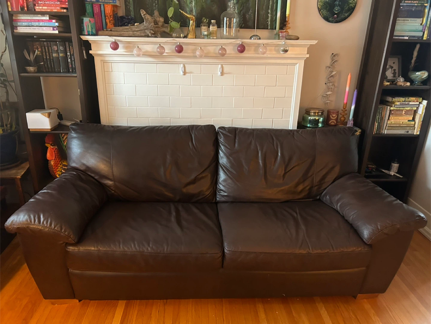Brown Leather Sofa