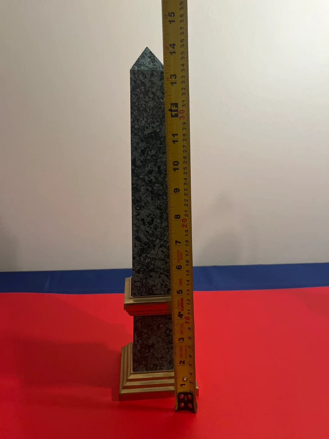 Vintage Marble Obelisk with Gold Trim image indicator(9)