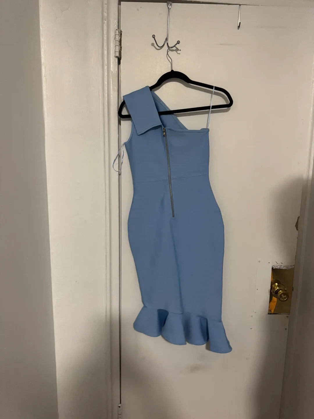 Blue One-Shoulder Midi Dress image indicator(2)