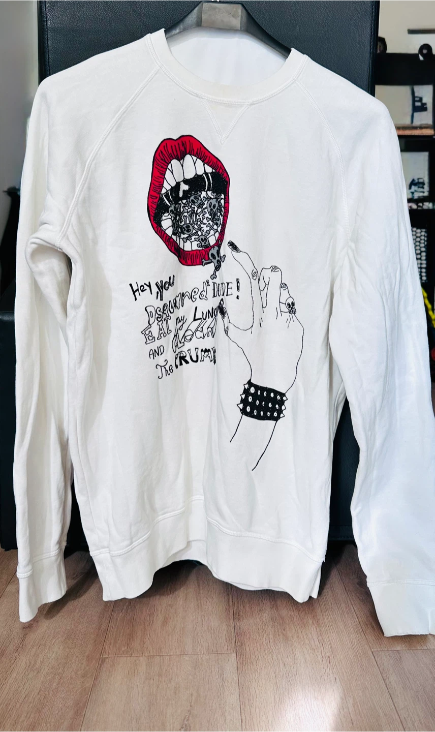 Dsquared2 ICON White Sweatshirt - Size XL
