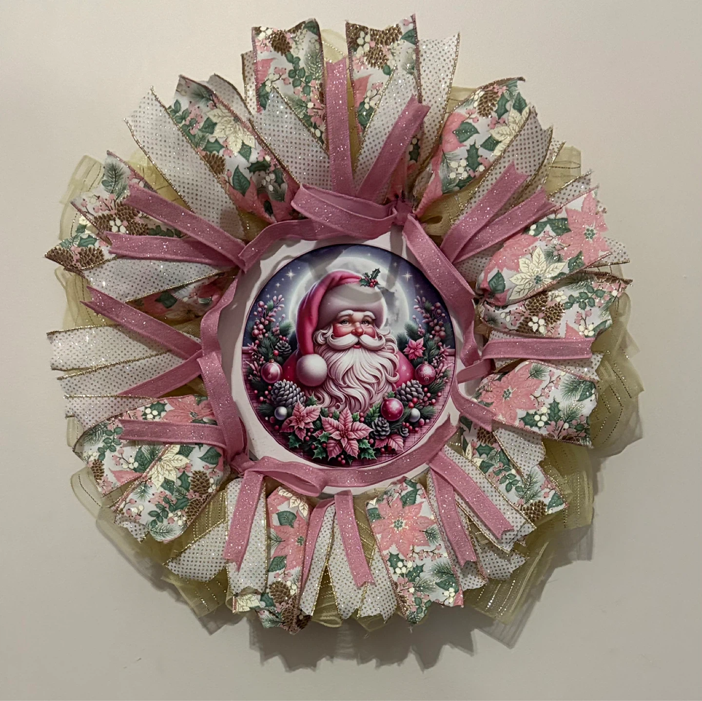 Christmas Santa Wreath - Holiday Decor - photo 3
