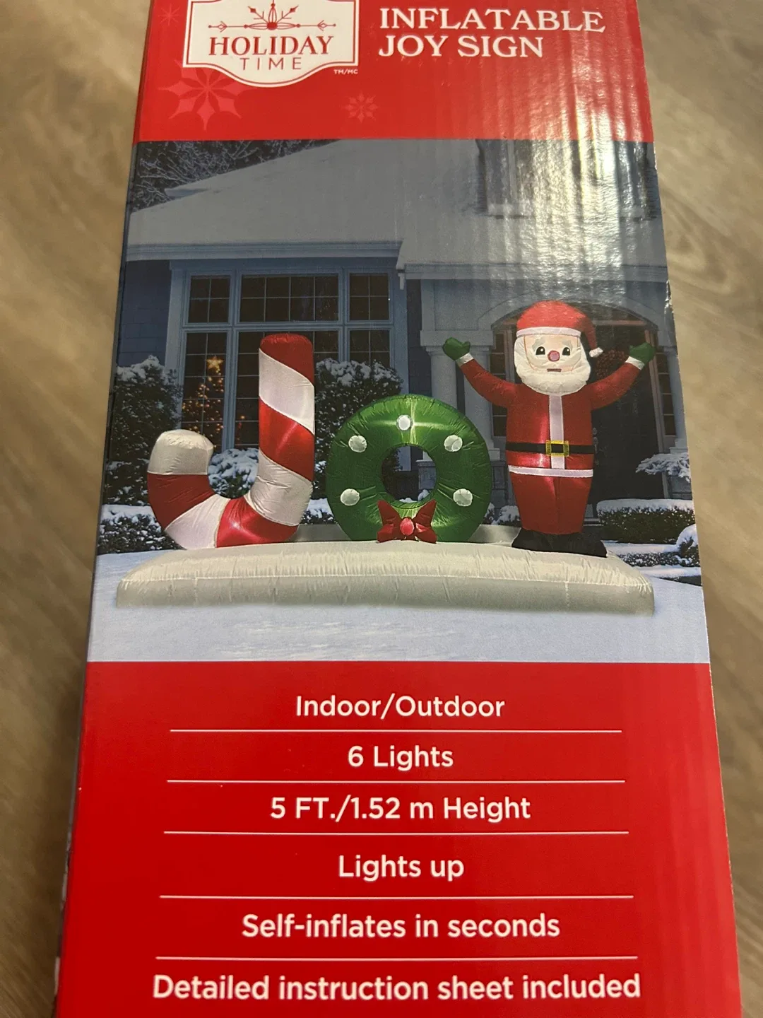 Holiday Time Christmas Inflatable Joy Sign image indicator(7)