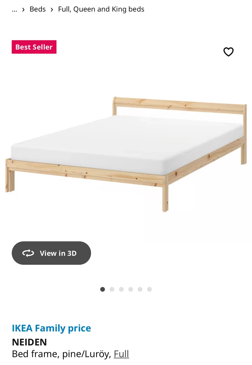 Ikea Neiden Full Size Bed Frame image indicator(7)