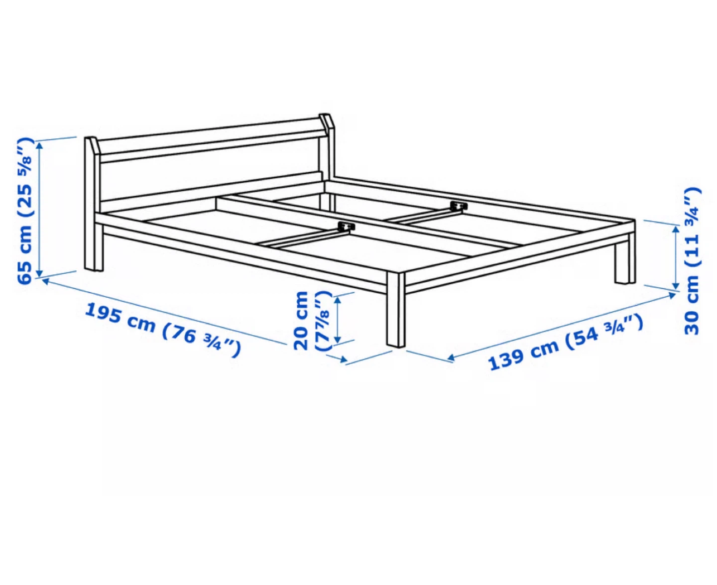 Ikea Neiden Full Size Bed Frame - photo 2