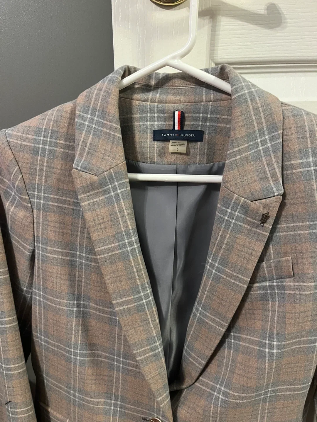 Women’s Tommy Hilfiger Plaid Blazer, Size 0 image indicator(2)