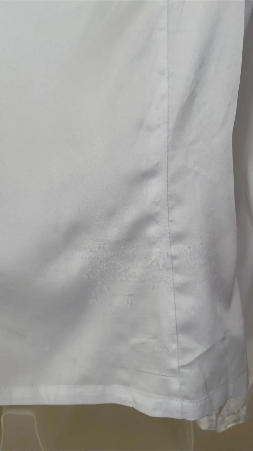 White Ruffle Dracula 🧛🏽‍♀️ Style Blouse - M image indicator(6)