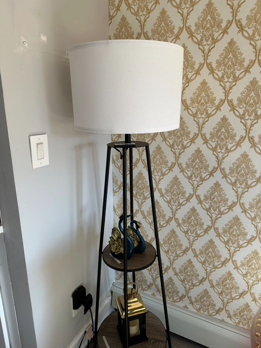 Floor Lamp with Shelves