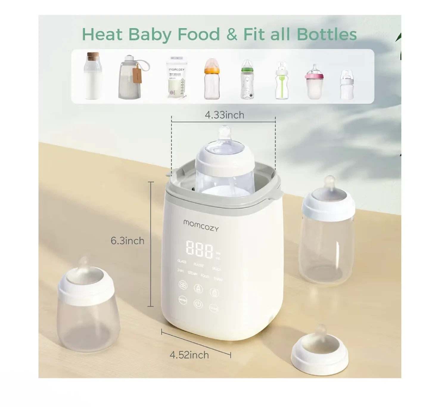 Momcozy Baby Bottle Warmer - Like New! image indicator(5)