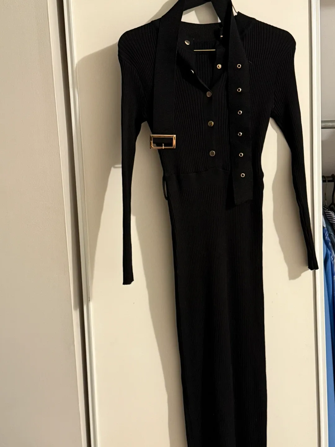 Ribbed Knit Dress - Green thumbnail