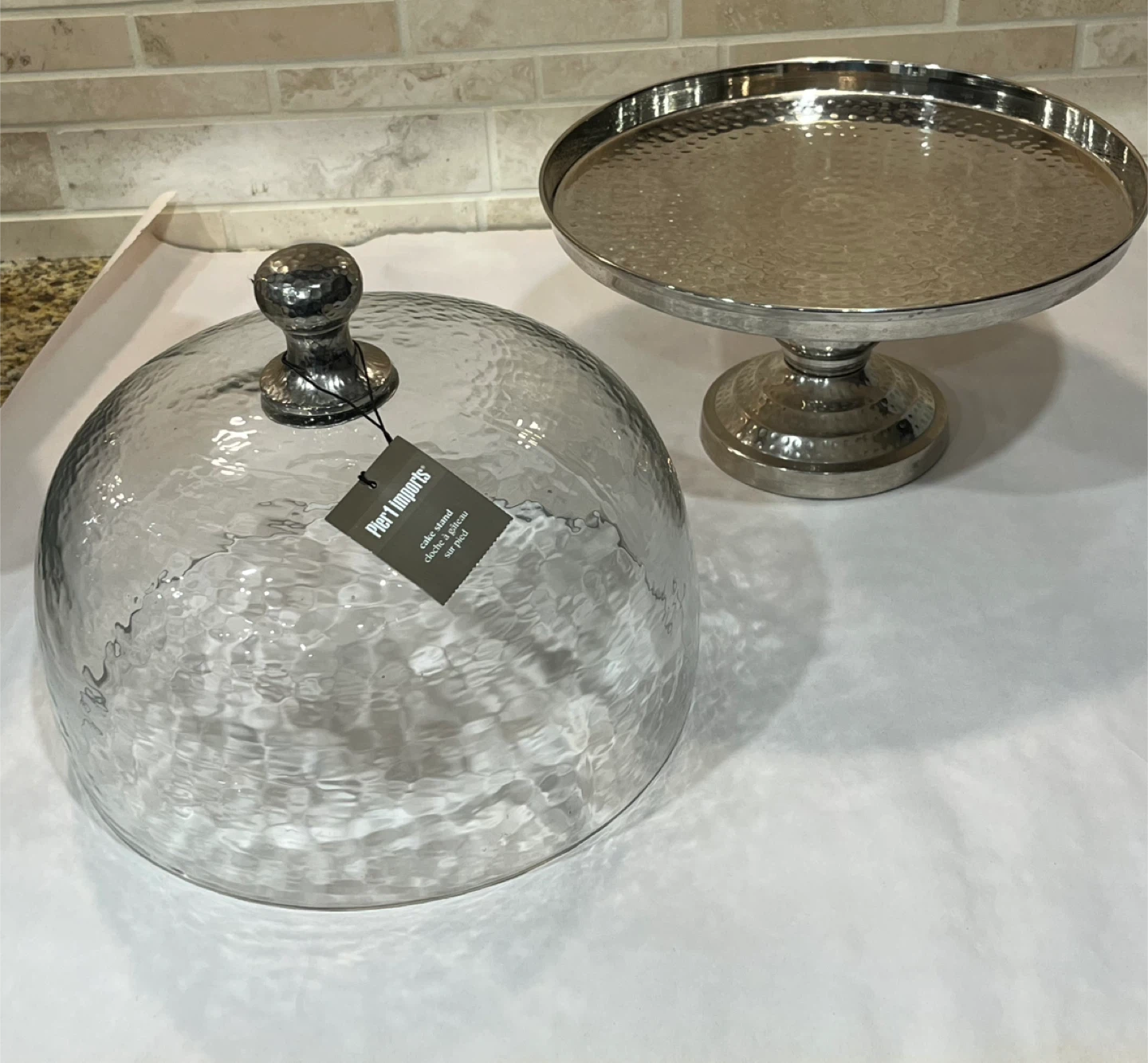Pier 1 Cake Stand with Dome - photo 2