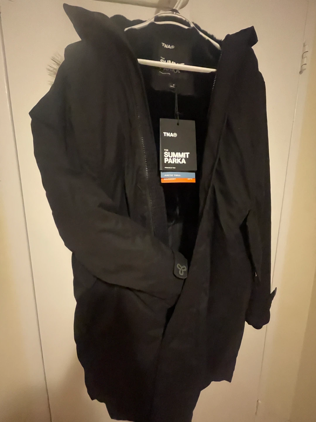 New TNA The Summit Parka Black Size S - photo 3