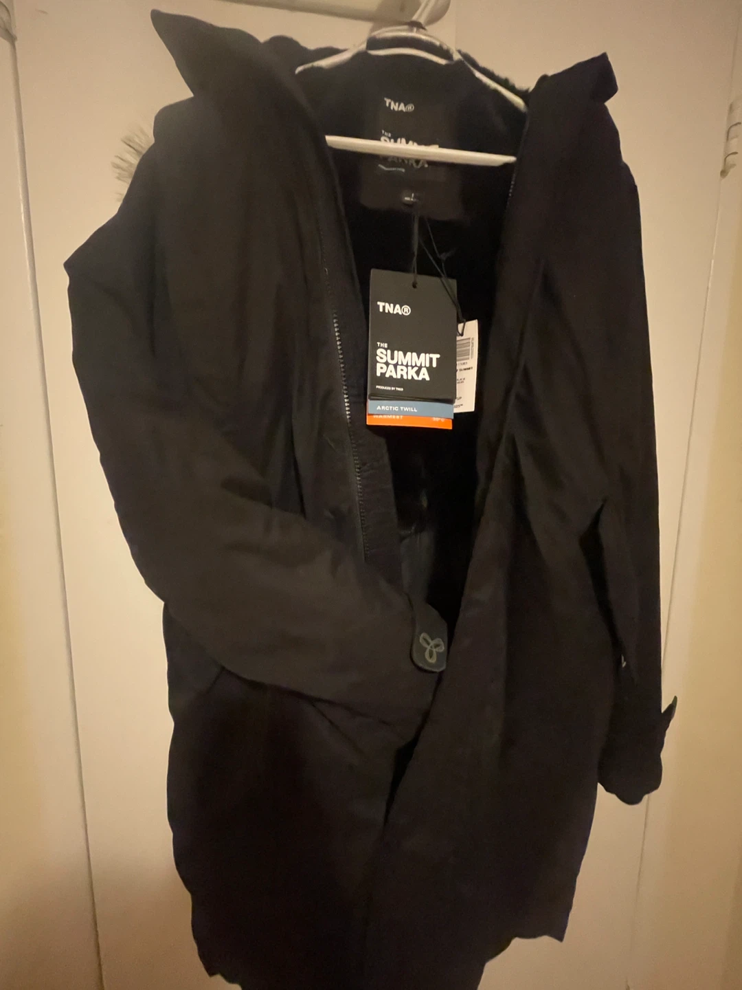 New TNA The Summit Parka Black Size S