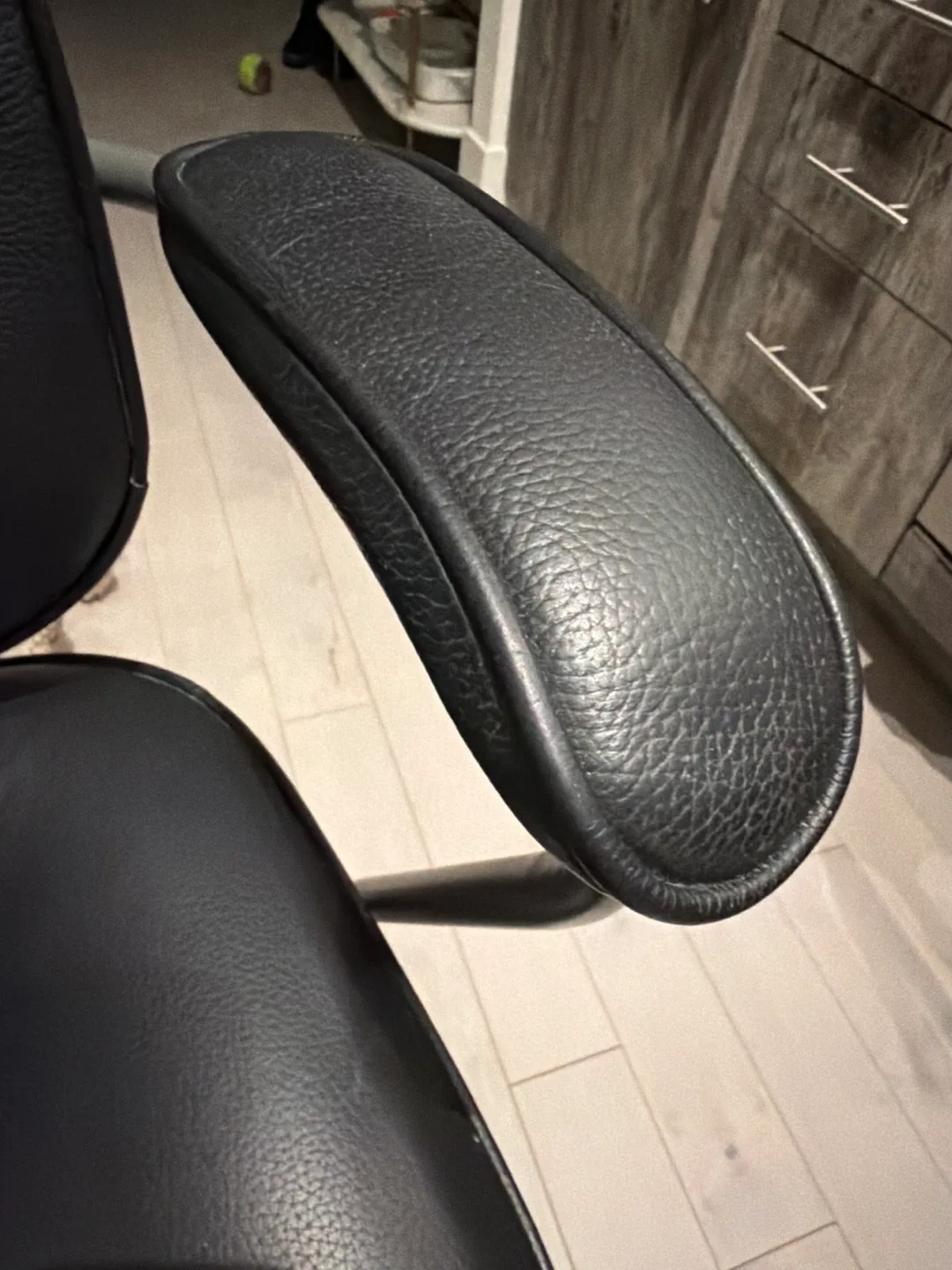MOVING OUT SALE! Eames Style Black Leather Office Chair image indicator(5)
