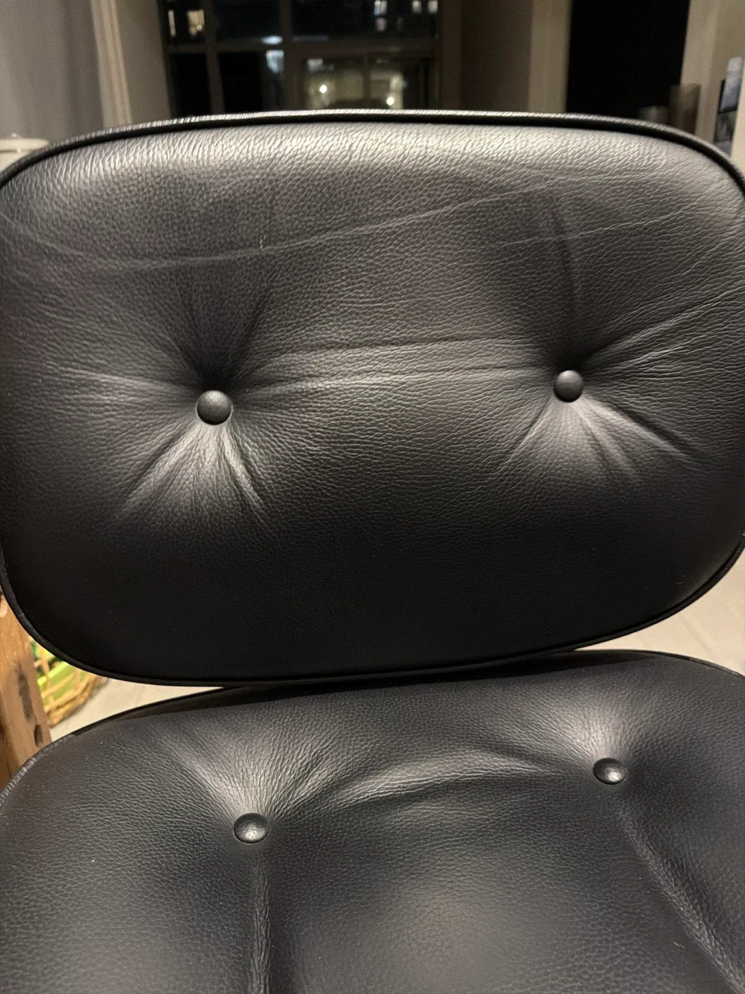 MOVING OUT SALE! Eames Style Black Leather Office Chair image indicator(2)