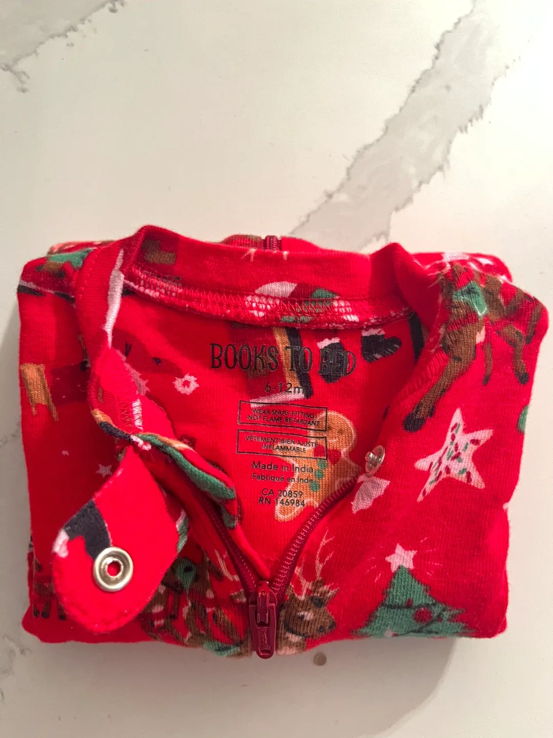 Red Christmas Pajamas (6-9months) image indicator(2)