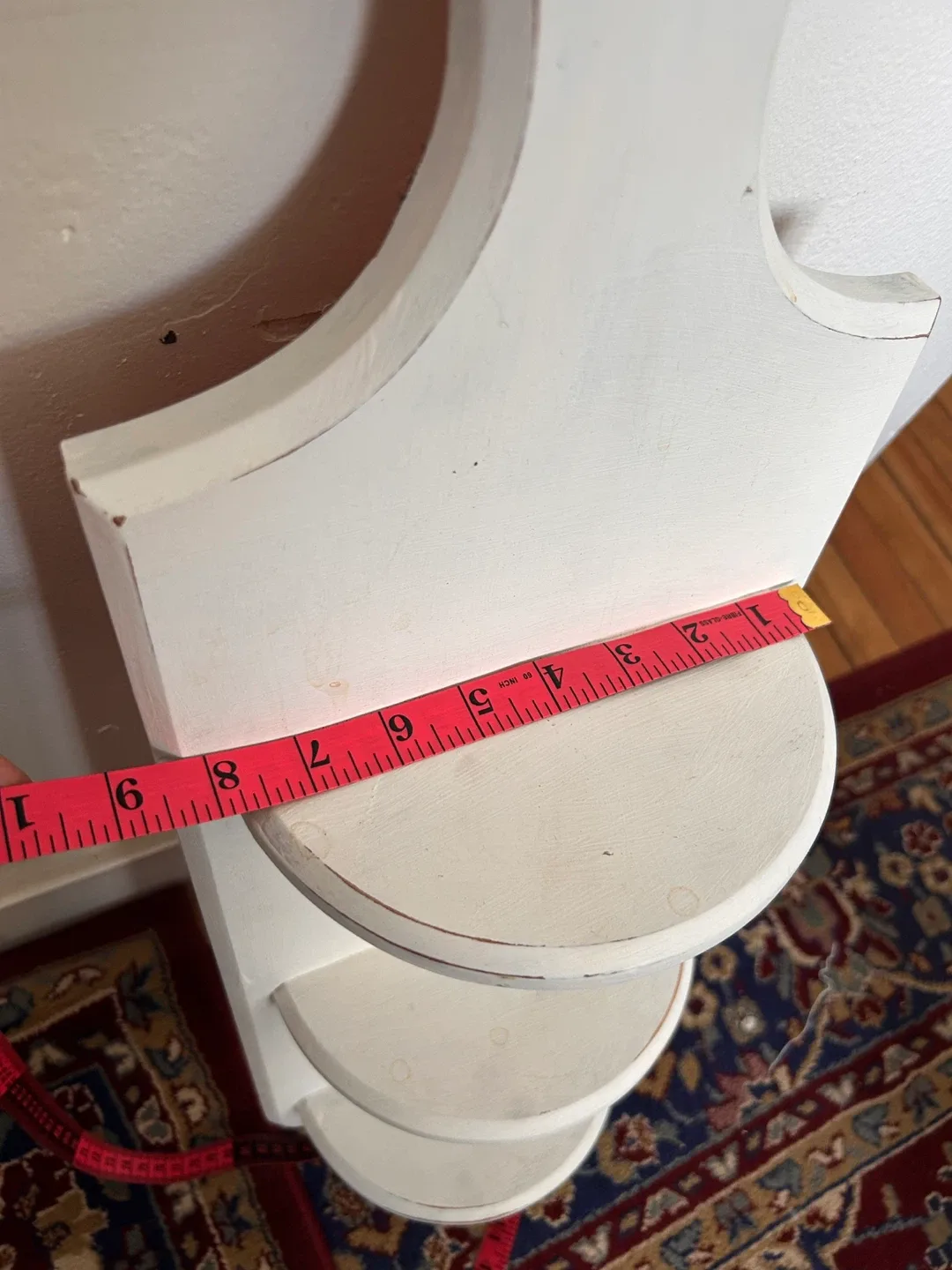 White Wooden Wall Shelf image indicator(3)