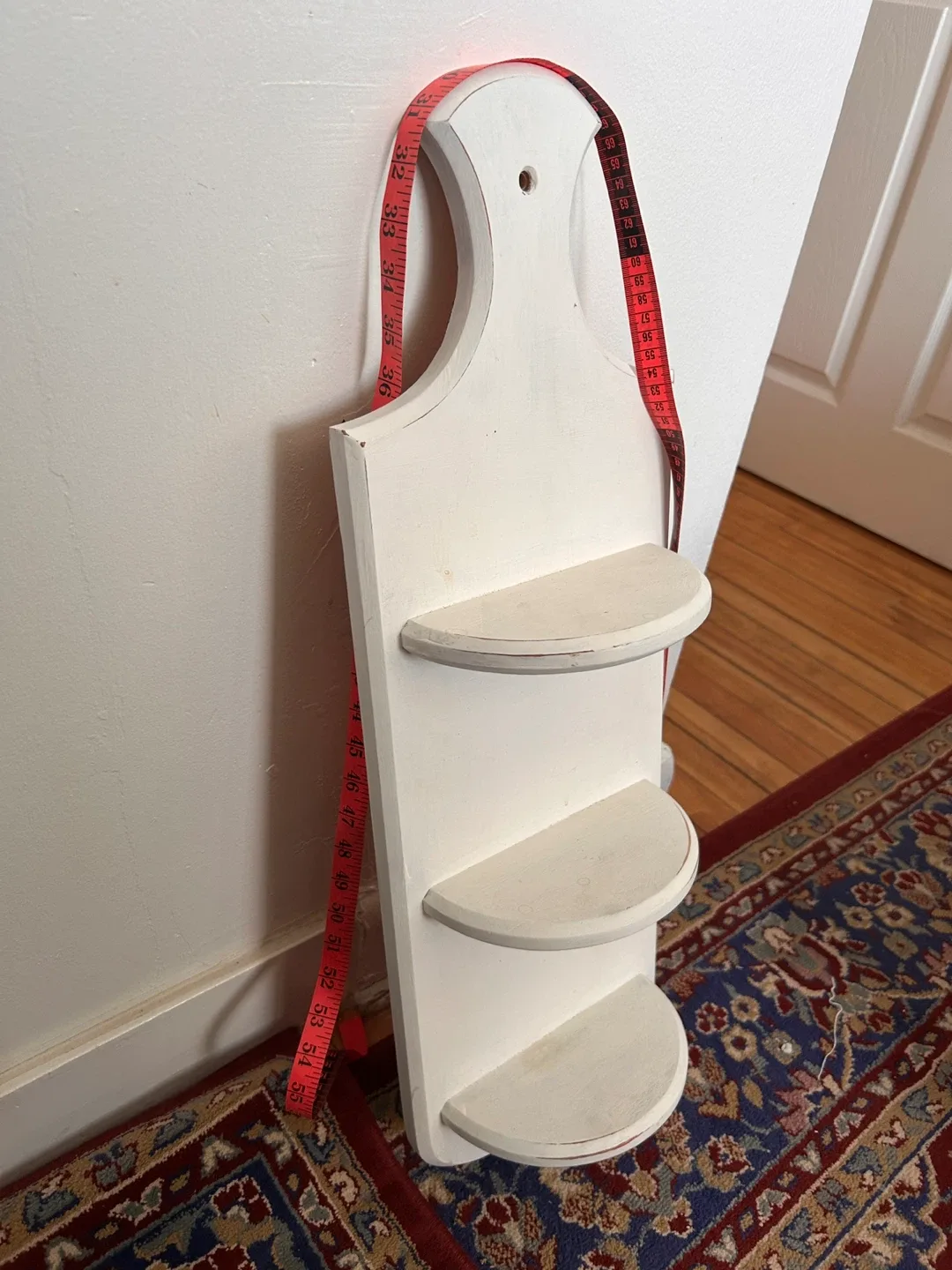 White Wooden Wall Shelf image indicator(2)