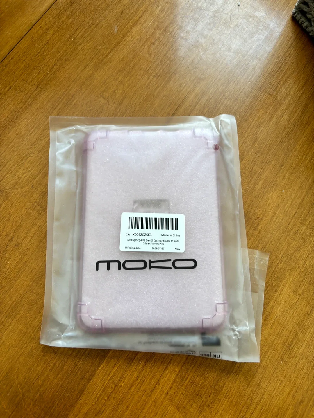 New MoKo Kindle 11 2022 Case - Glitter Flowers Pink