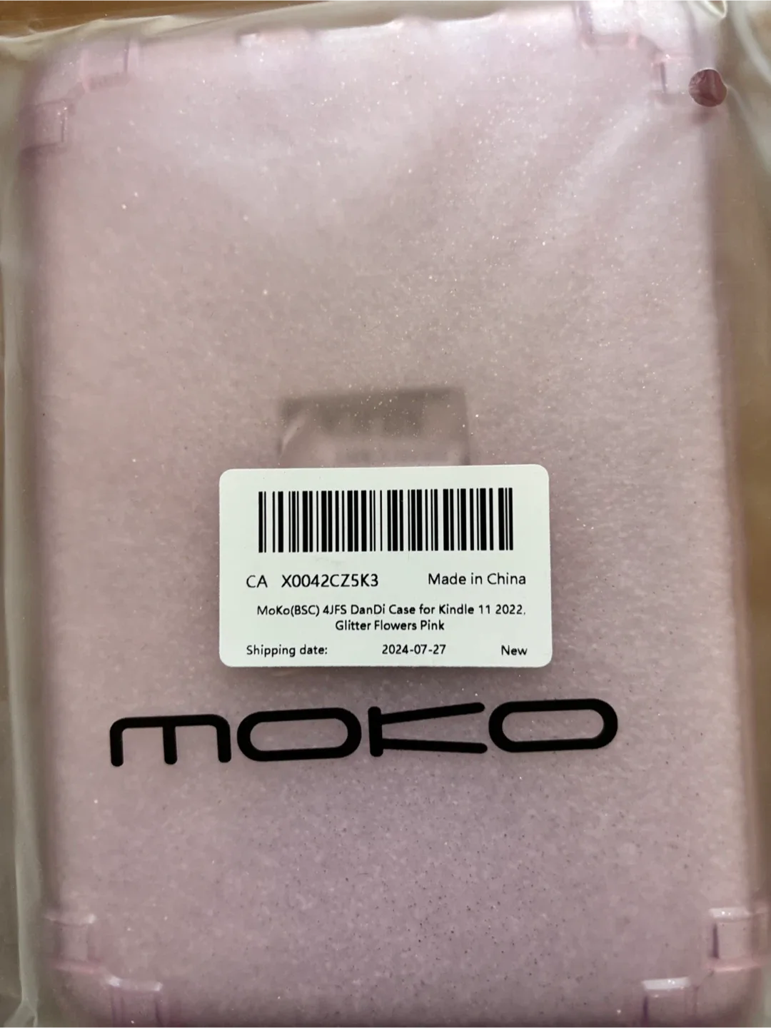 New MoKo Kindle 11 2022 Case - Glitter Flowers Pink image indicator(2)