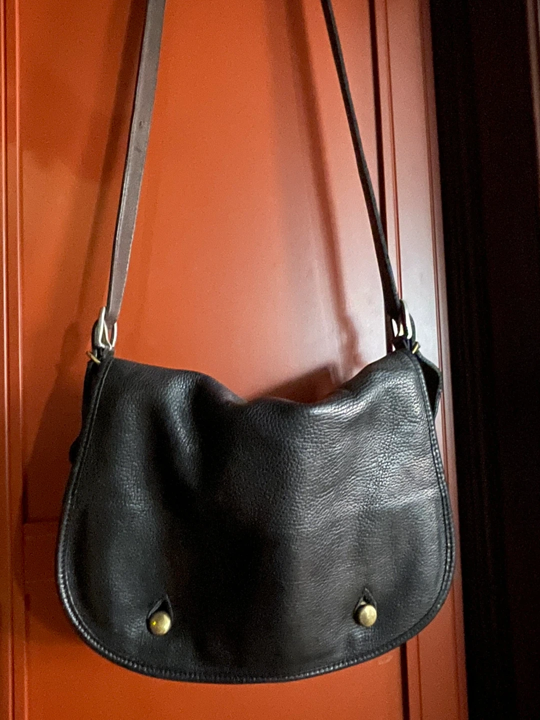 Johnny Farah Black Black Leather Crossbody Bag
