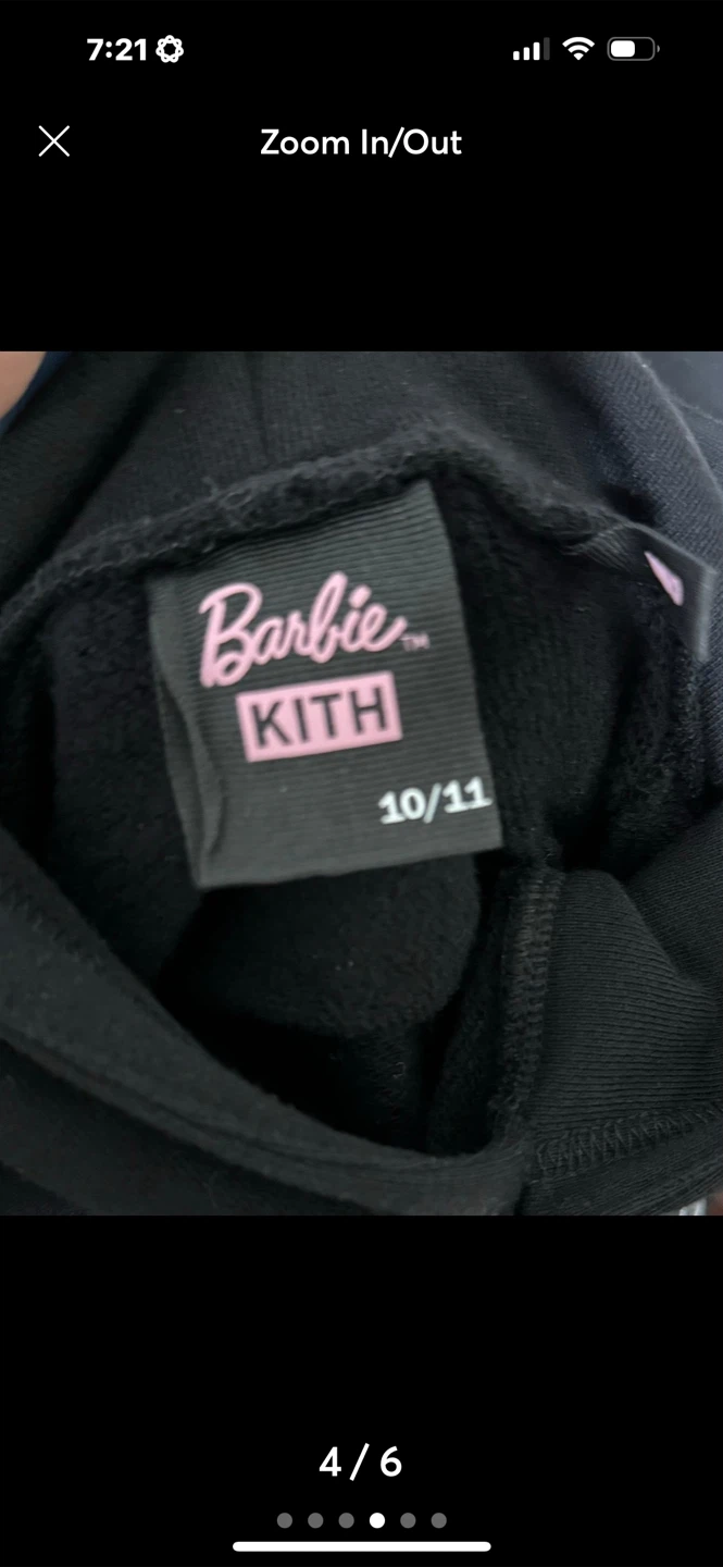 Kith Kids For Barbie Hoodie Dress Black Size 10/11 - photo 3