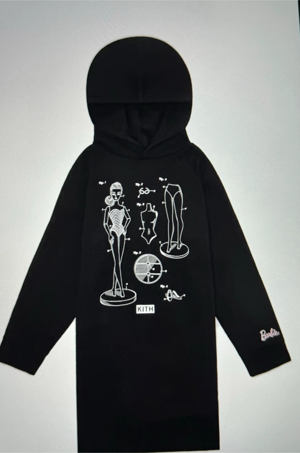 Kith Kids For Barbie Hoodie Dress Black Size 10/11 - photo 4