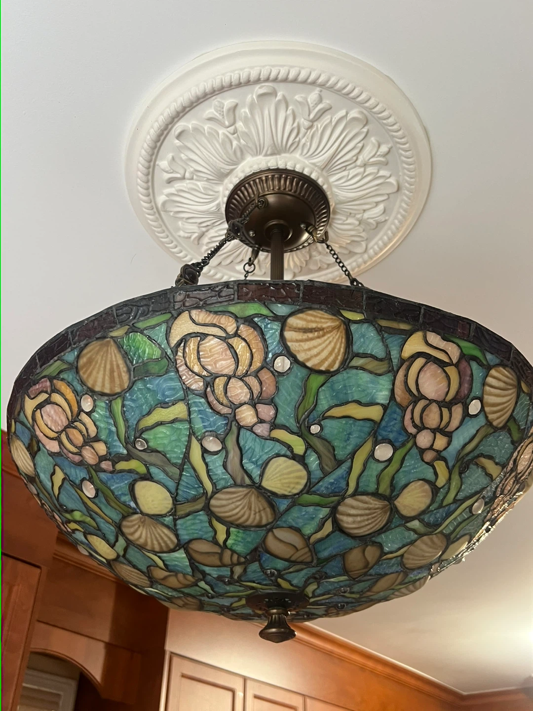 Tiffany Style Stained Glass Hanging Lamp