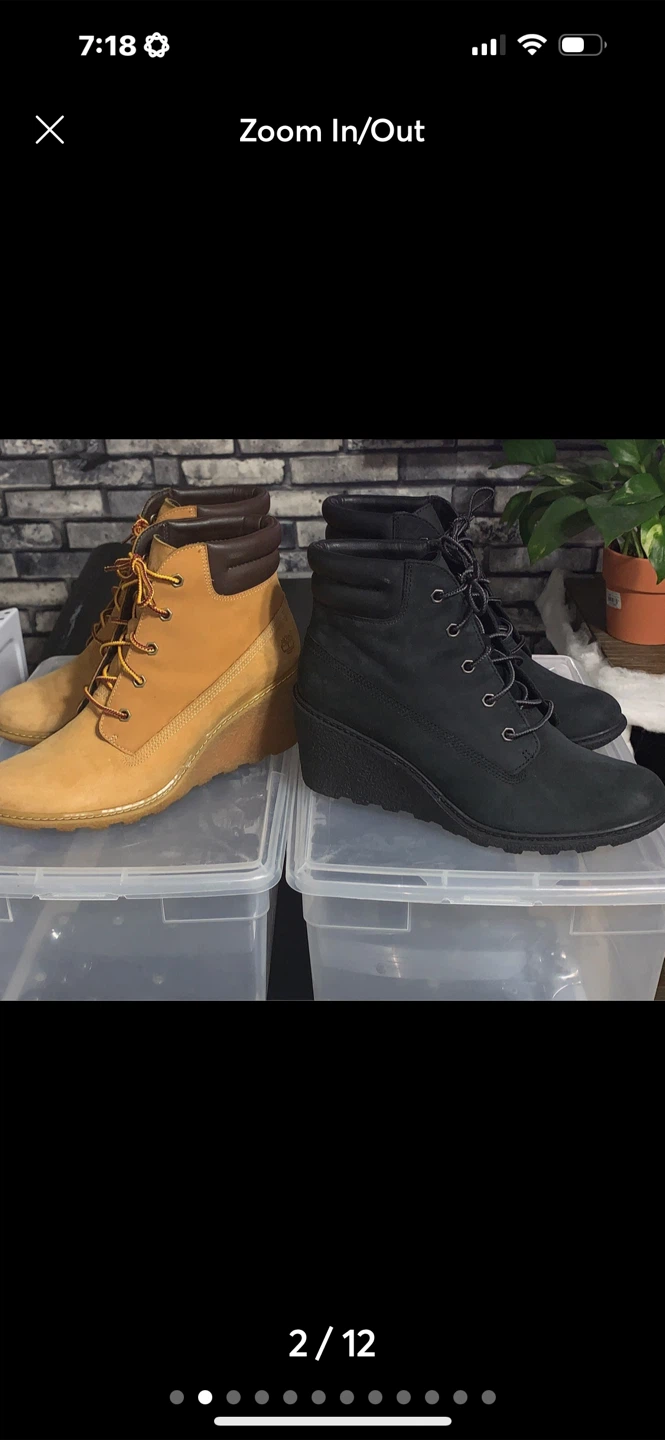 Timberland Wedge Boots - Tan & Black - photo 4