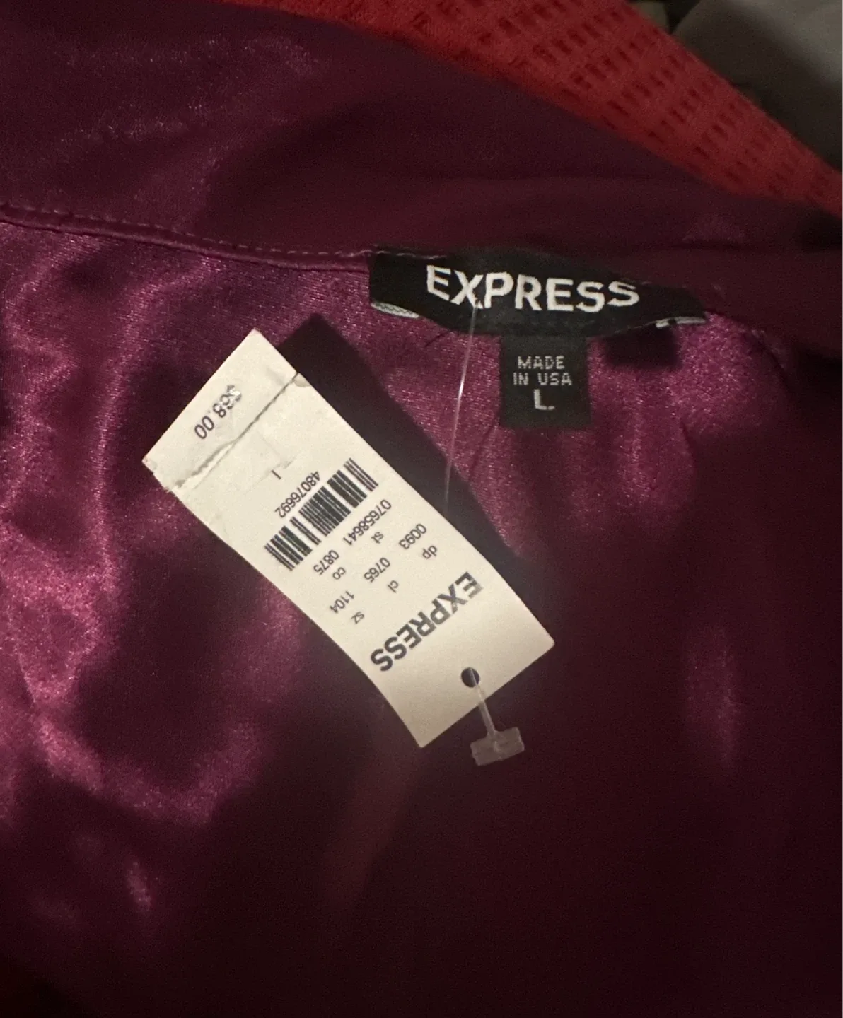 Express Purple Satin Mini Skirt - Size L image indicator(2)