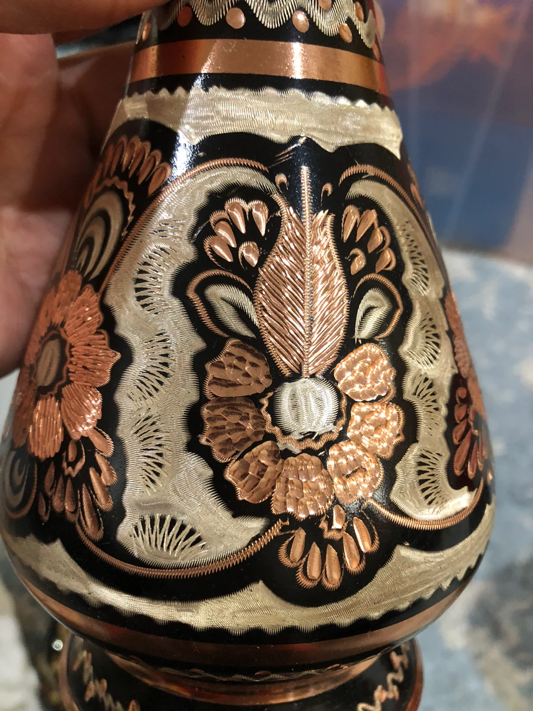 Vintage Turkish Copper Vase - photo 2