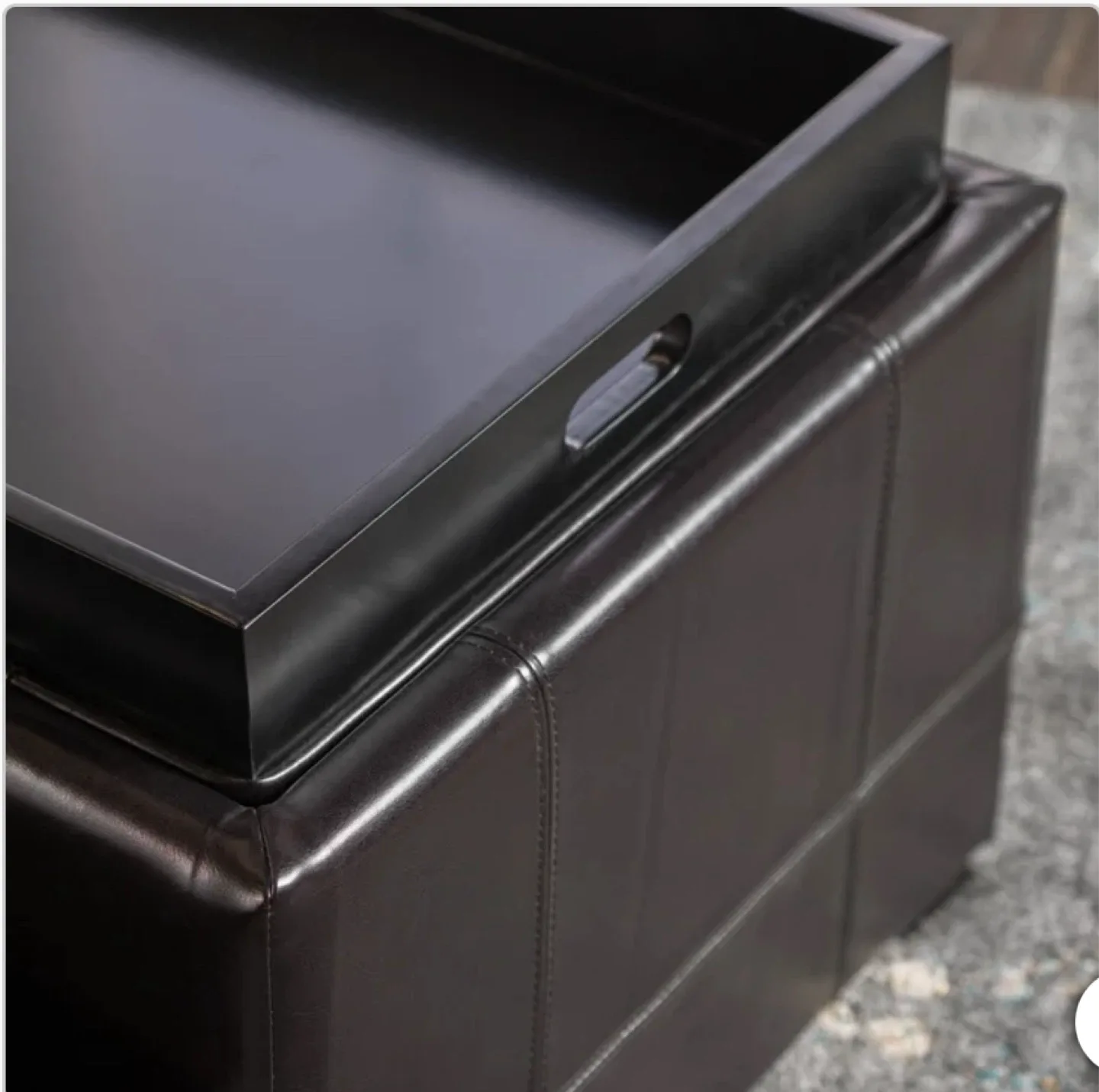 Drake 3-piece Bonded Leather Ottoman Set image indicator(6)