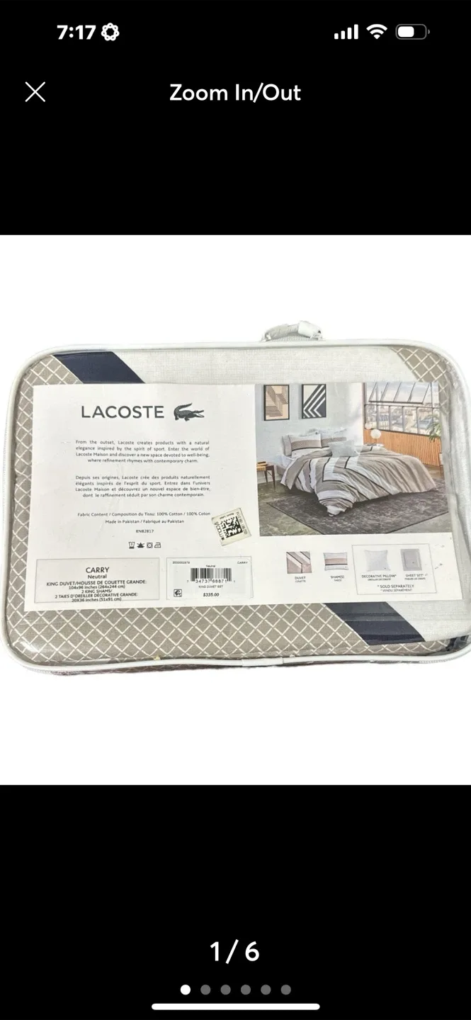 Lacoste King Duvet Set - Neutral thumbnail